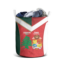 Rugby Tonga and Lebanon Laundry Basket Mate Maa Tonga Cedars Together