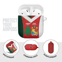 Rugby Tonga and Lebanon AirPods Case Mate Maa Tonga Cedars Together