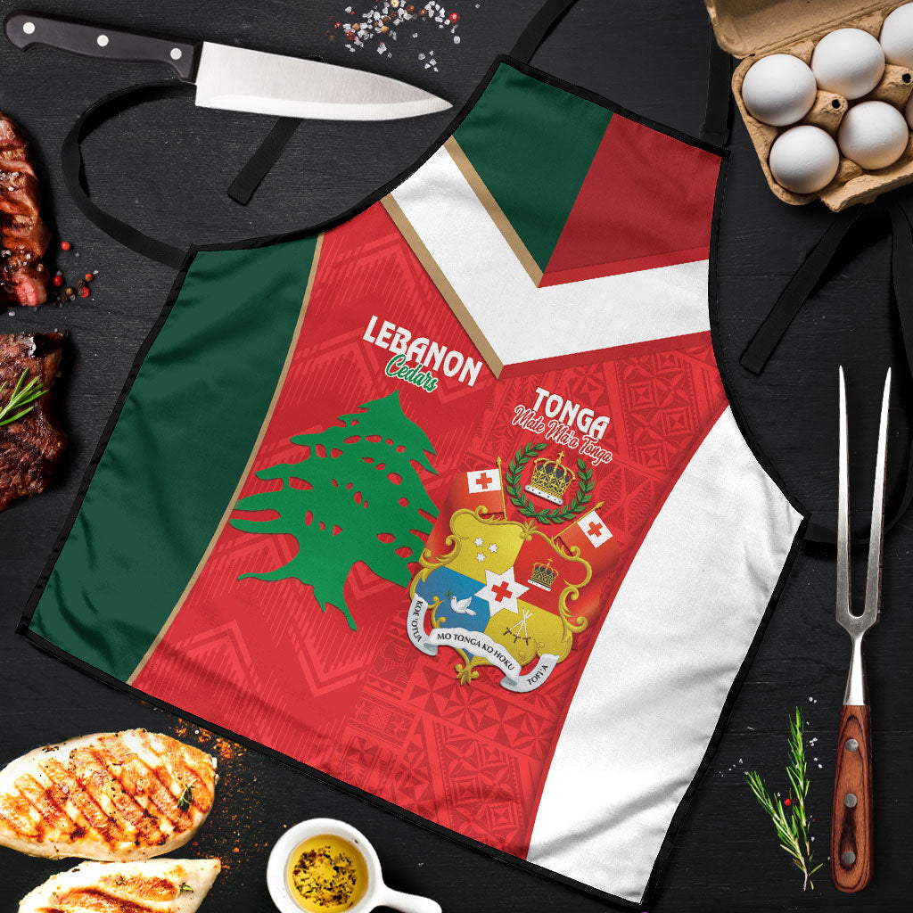 Rugby Tonga and Lebanon Apron Mate Maa Tonga Cedars Together