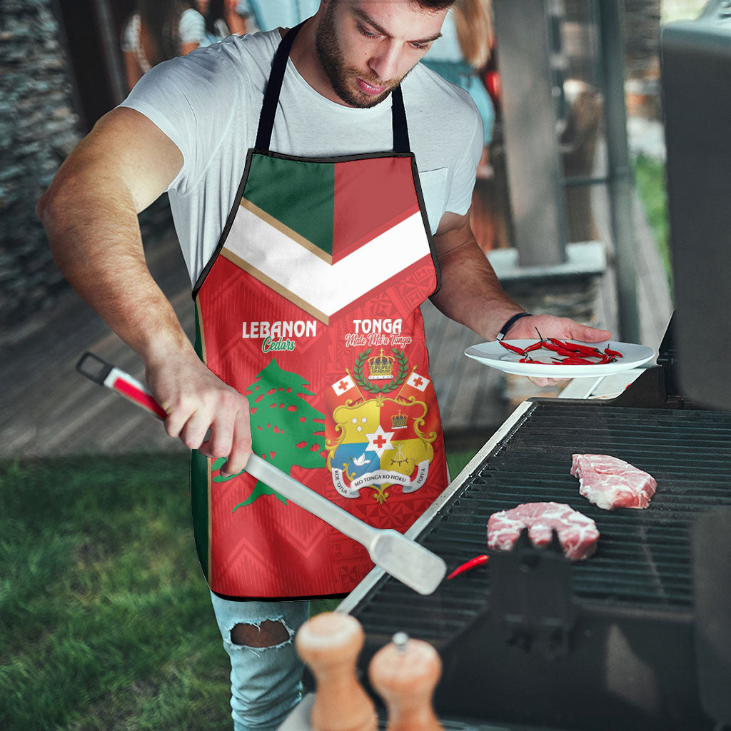 Rugby Tonga and Lebanon Apron Mate Maa Tonga Cedars Together