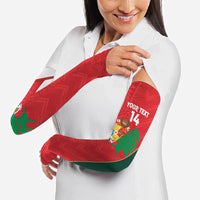 Custom Rugby Tonga and Lebanon Arm Sleeves Mate Maa Tonga Cedars Together