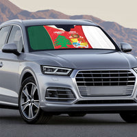 Rugby Tonga and Lebanon Auto Sun Shade Mate Maa Tonga Cedars Together