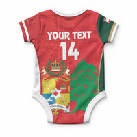 Custom Rugby Tonga and Lebanon Baby Onesie Mate Maa Tonga Cedars Together