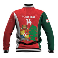 Custom Rugby Tonga and Lebanon Baseball Jacket Mate Maa Tonga Cedars Together
