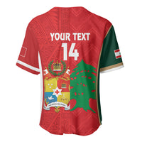 Custom Rugby Tonga and Lebanon Baseball Jersey Mate Maa Tonga Cedars Together