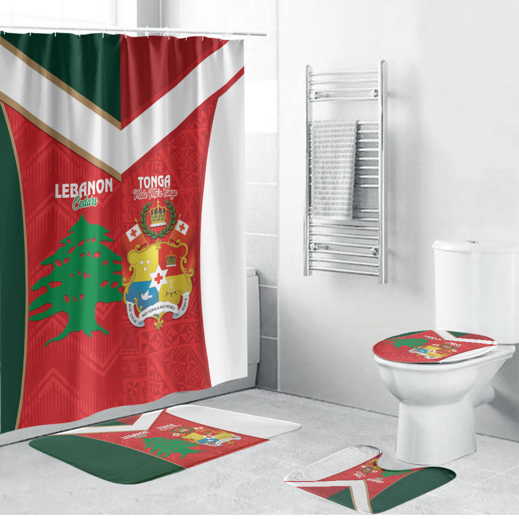 Rugby Tonga and Lebanon Bathroom Set Mate Maa Tonga Cedars Together