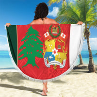 Rugby Tonga and Lebanon Beach Blanket Mate Maa Tonga Cedars Together