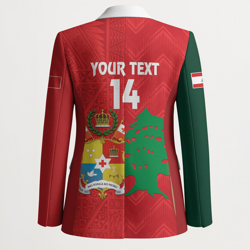 Custom Rugby Tonga and Lebanon Blazer Mate Maa Tonga Cedars Together