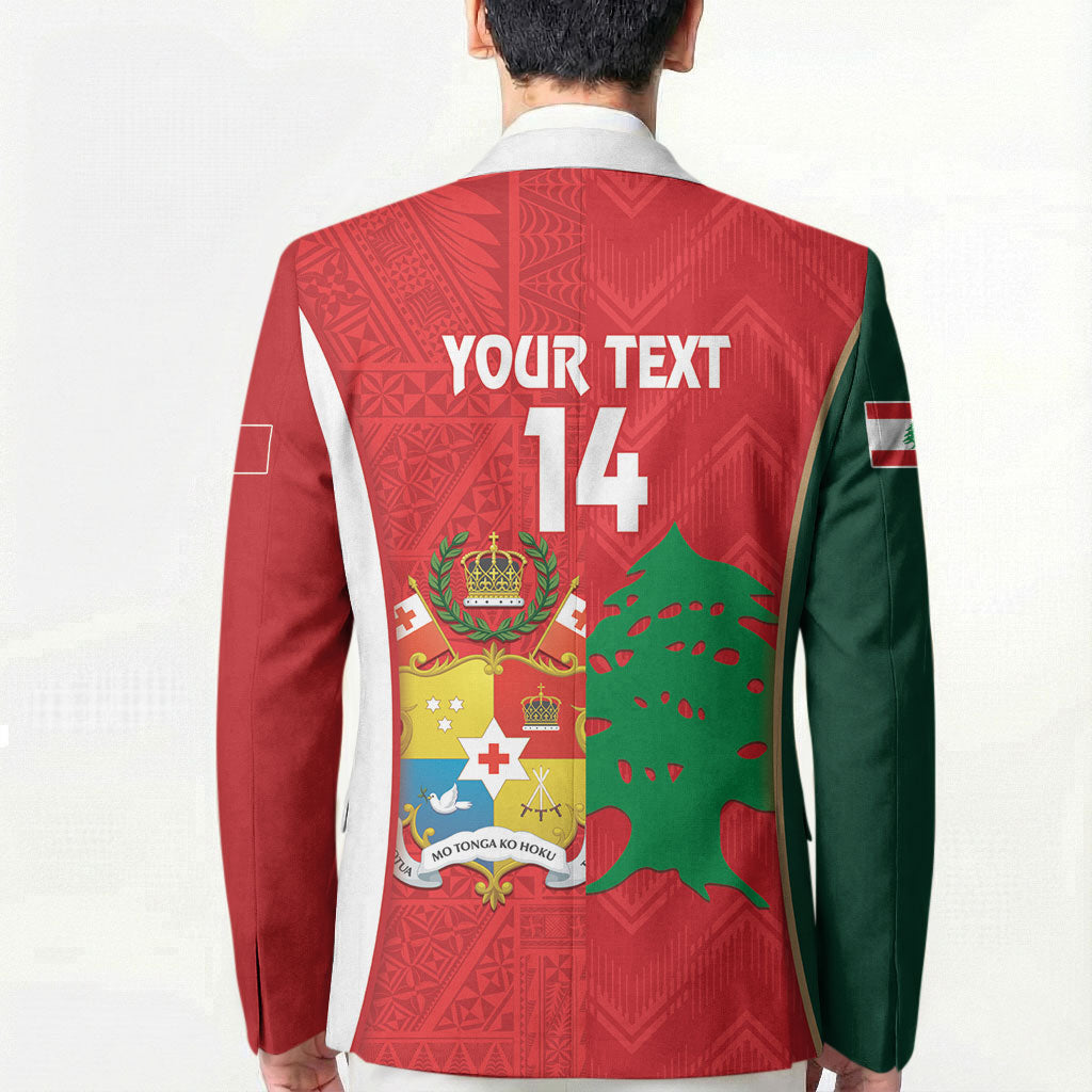 Custom Rugby Tonga and Lebanon Blazer Mate Maa Tonga Cedars Together