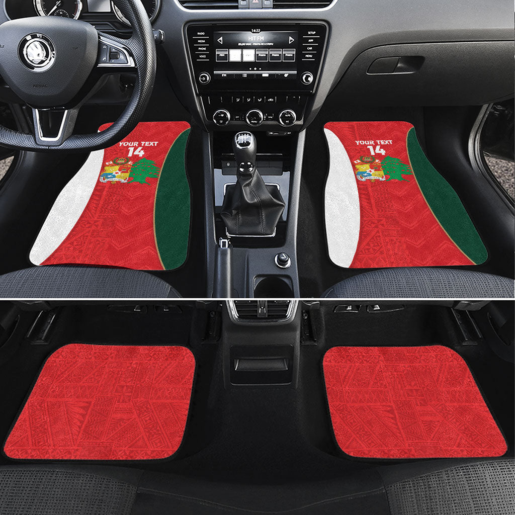 Custom Rugby Tonga and Lebanon Car Mats Mate Maa Tonga Cedars Together