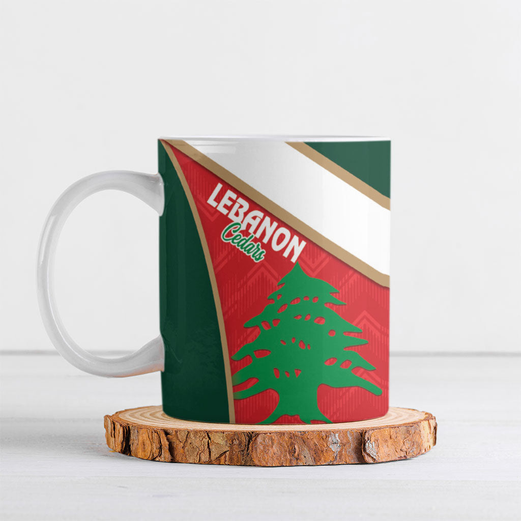 Rugby Tonga and Lebanon Ceramic Mug Mate Maa Tonga Cedars Together