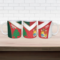 Rugby Tonga and Lebanon Ceramic Mug Mate Maa Tonga Cedars Together