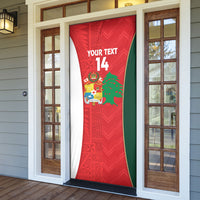Custom Rugby Tonga and Lebanon Door Cover Mate Maa Tonga Cedars Together
