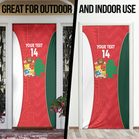 Custom Rugby Tonga and Lebanon Door Cover Mate Maa Tonga Cedars Together