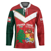 Custom Rugby Tonga and Lebanon Hockey Jersey Mate Maa Tonga Cedars Together