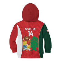 Custom Rugby Tonga and Lebanon Kid Hoodie Mate Maa Tonga Cedars Together