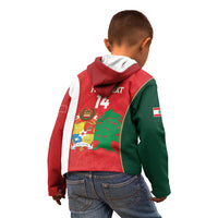 Custom Rugby Tonga and Lebanon Kid Hoodie Mate Maa Tonga Cedars Together