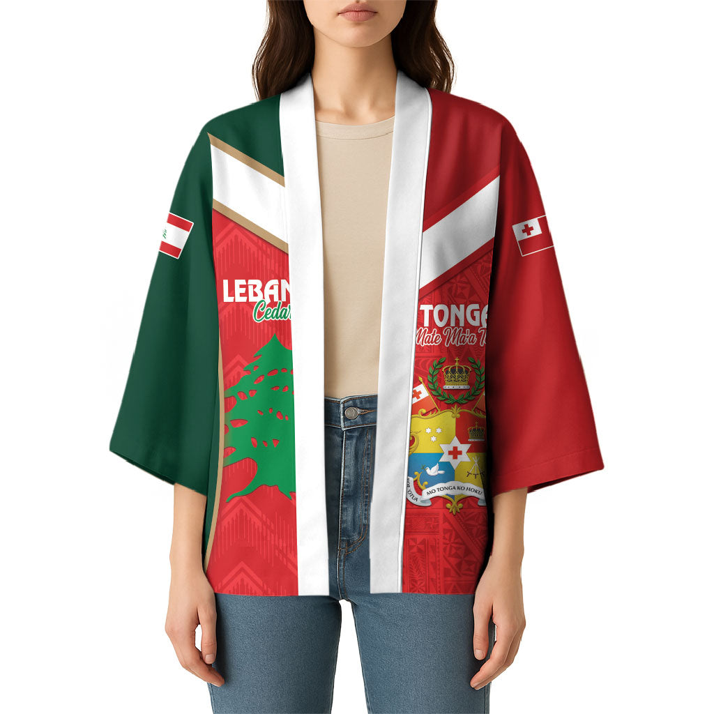 Custom Rugby Tonga and Lebanon Kimono Mate Maa Tonga Cedars Together