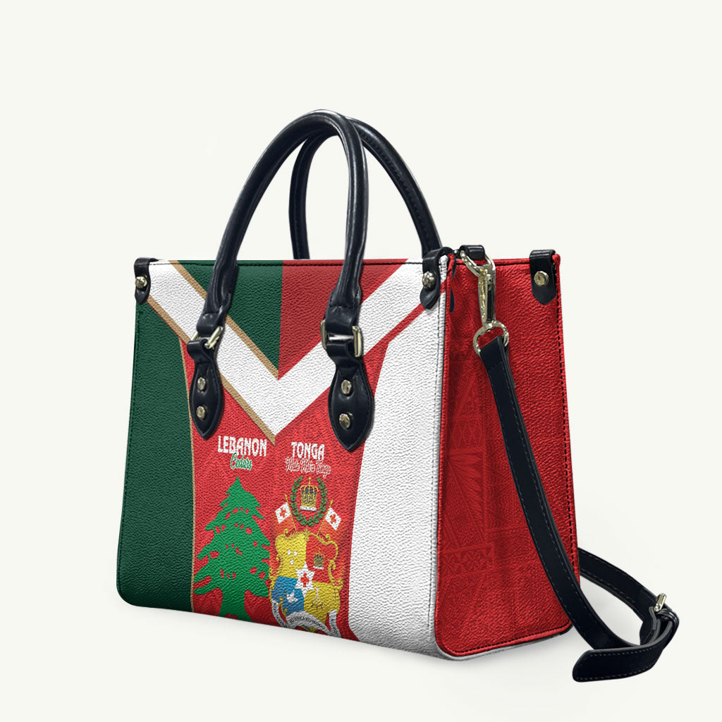 Rugby Tonga and Lebanon Leather Bag Mate Maa Tonga Cedars Together