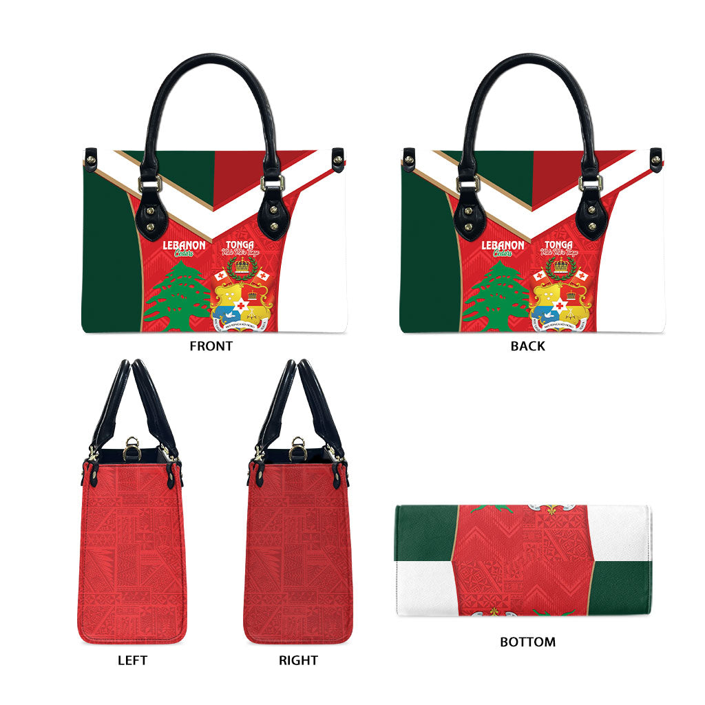 Rugby Tonga and Lebanon Leather Bag Mate Maa Tonga Cedars Together