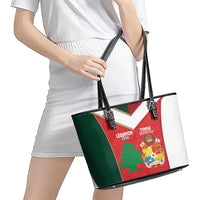 Rugby Tonga and Lebanon Leather Tote Bag Mate Maa Tonga Cedars Together