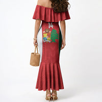 Custom Rugby Tonga and Lebanon Mermaid Dress Mate Maa Tonga Cedars Together