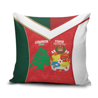 Rugby Tonga and Lebanon Pillow Cover Mate Maa Tonga Cedars Together