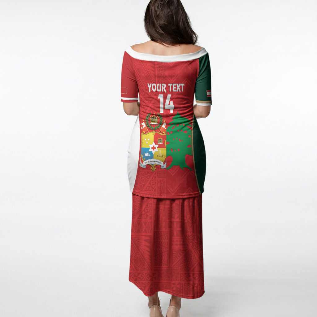 Custom Rugby Tonga and Lebanon Puletasi Mate Maa Tonga Cedars Together