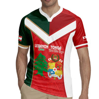 Custom Rugby Tonga and Lebanon Rugby Jersey Mate Maa Tonga Cedars Together