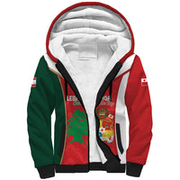 Custom Rugby Tonga and Lebanon Sherpa Hoodie Mate Maa Tonga Cedars Together