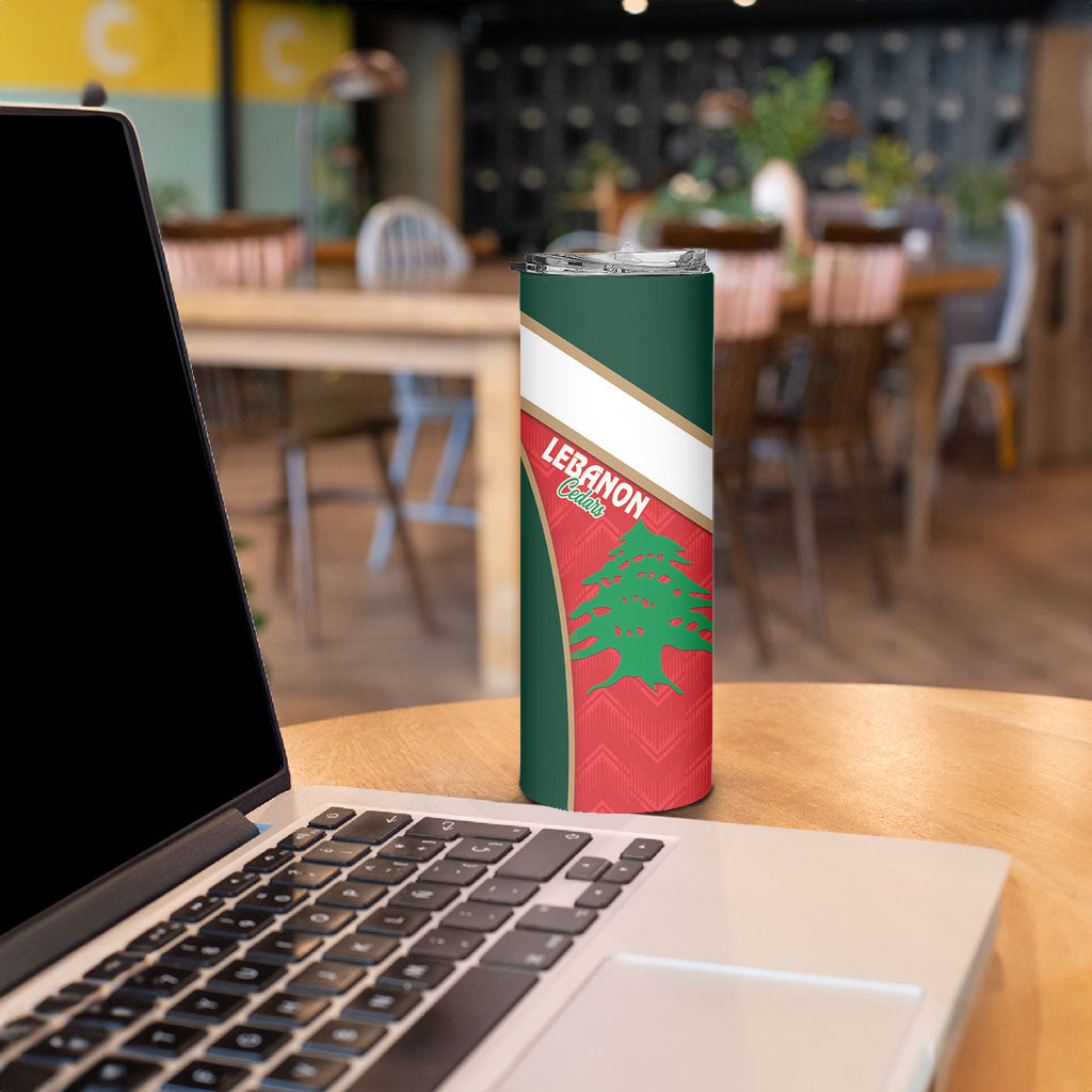 Rugby Tonga and Lebanon Skinny Tumbler Mate Maa Tonga Cedars Together