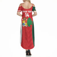 Custom Rugby Tonga and Lebanon Summer Maxi Dress Mate Maa Tonga Cedars Together