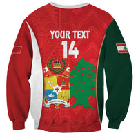 Custom Rugby Tonga and Lebanon Sweatshirt Mate Maa Tonga Cedars Together