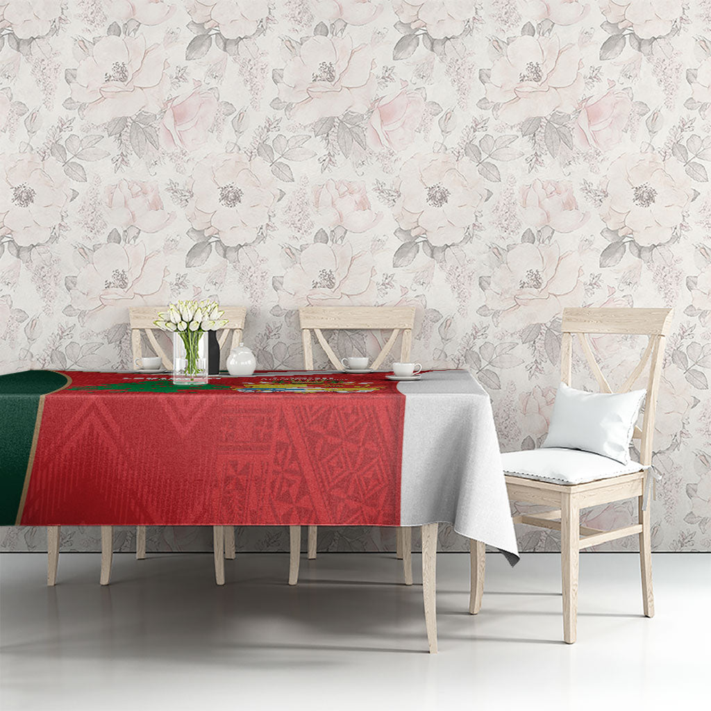 Rugby Tonga and Lebanon Tablecloth Mate Maa Tonga Cedars Together