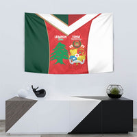 Rugby Tonga and Lebanon Tapestry Mate Maa Tonga Cedars Together