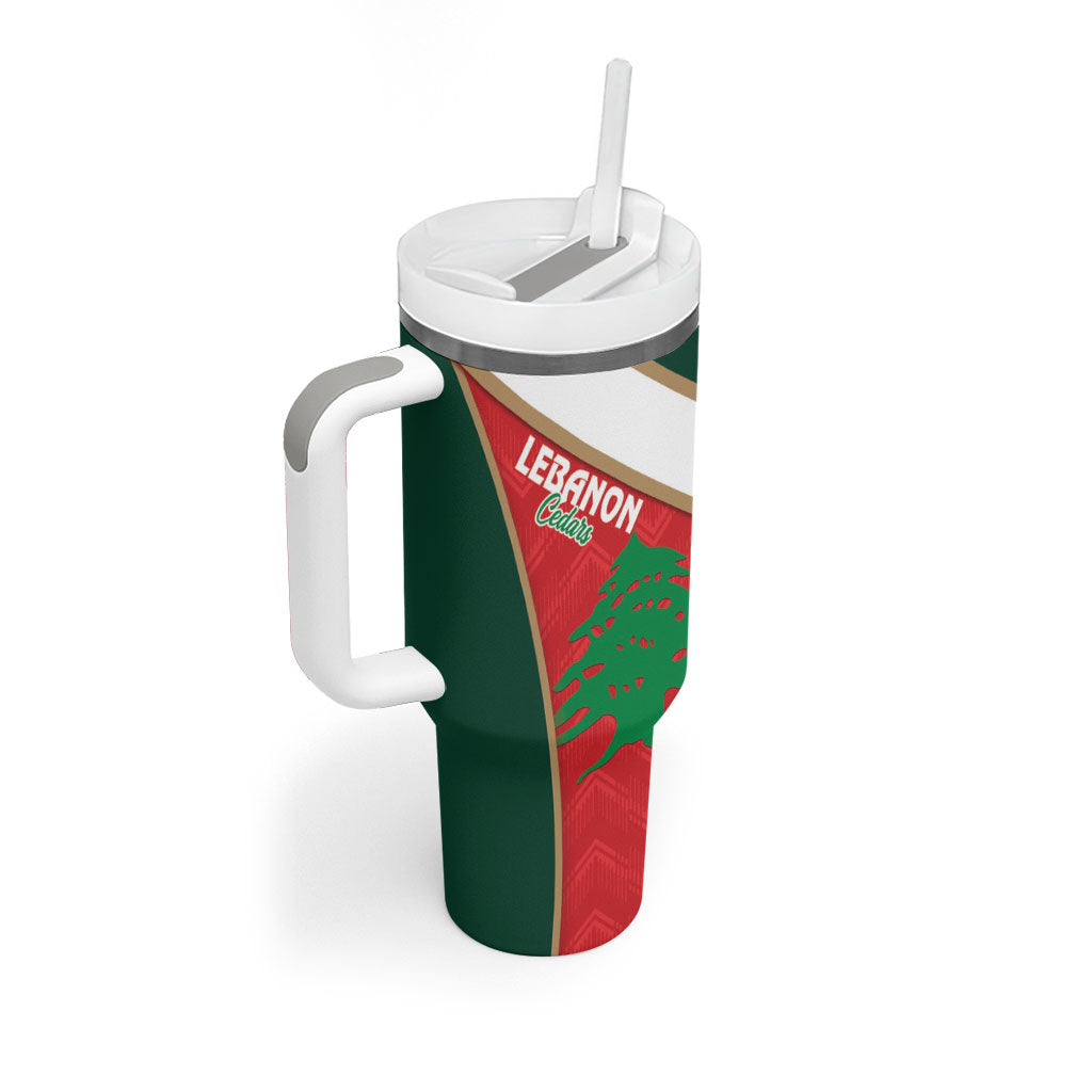 Rugby Tonga and Lebanon Tumbler With Handle Mate Maa Tonga Cedars Together