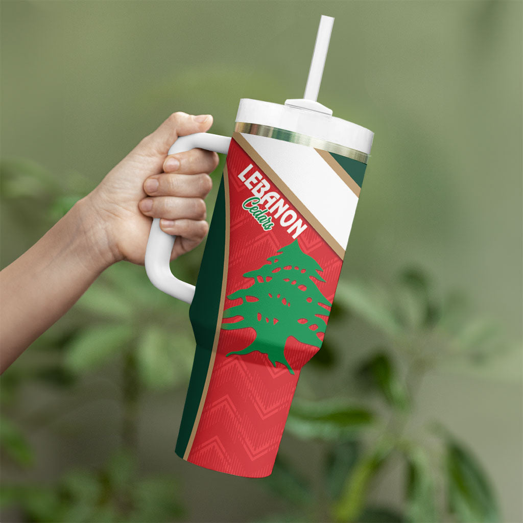 Rugby Tonga and Lebanon Tumbler With Handle Mate Maa Tonga Cedars Together