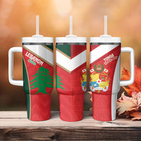 Rugby Tonga and Lebanon Tumbler With Handle Mate Maa Tonga Cedars Together