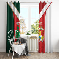 Rugby Tonga and Lebanon Window Curtain Mate Maa Tonga Cedars Together