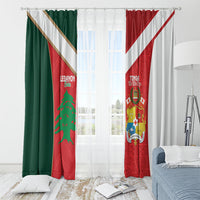Rugby Tonga and Lebanon Window Curtain Mate Maa Tonga Cedars Together