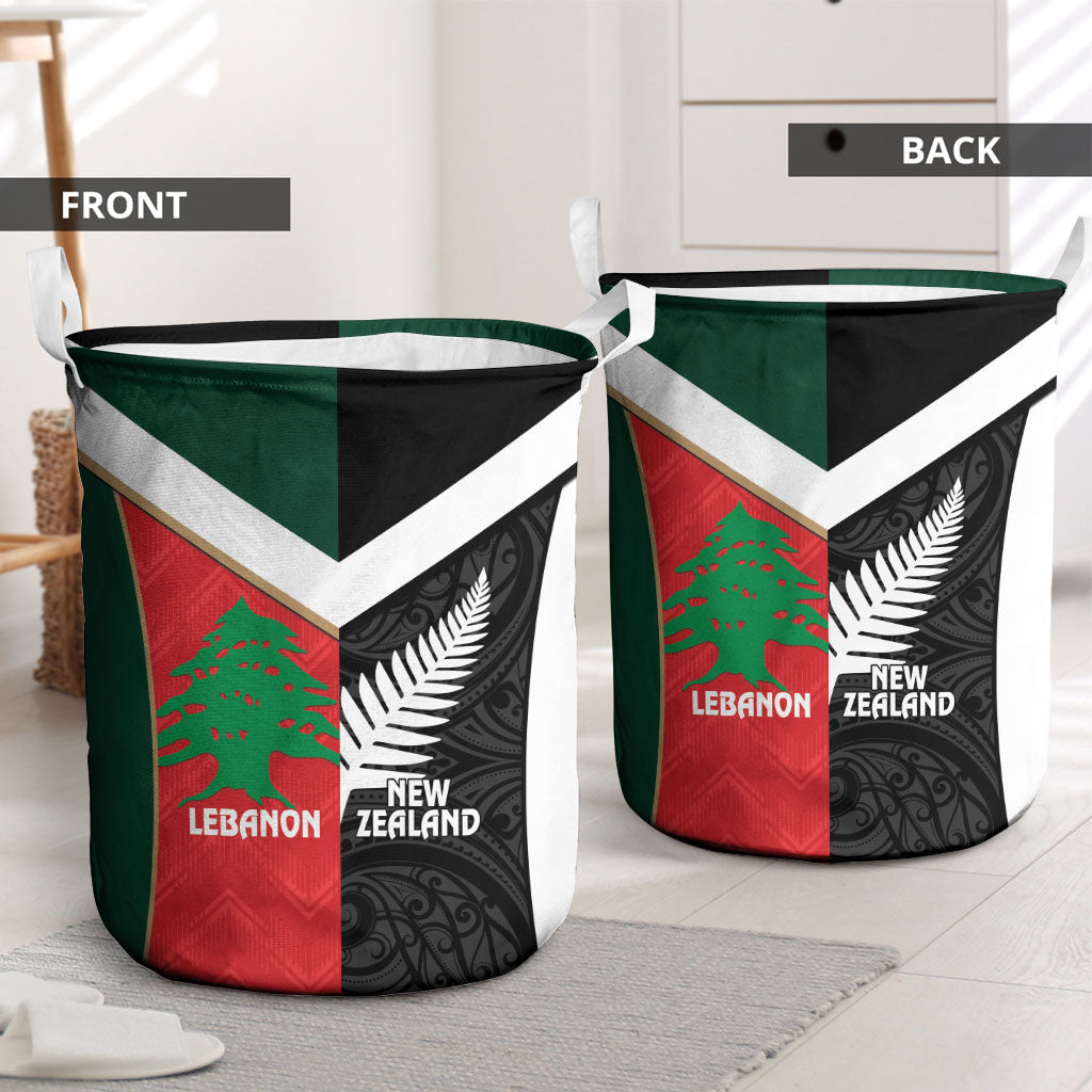 Rugby New Zealand and Lebanon Laundry Basket All Black Cedars Together