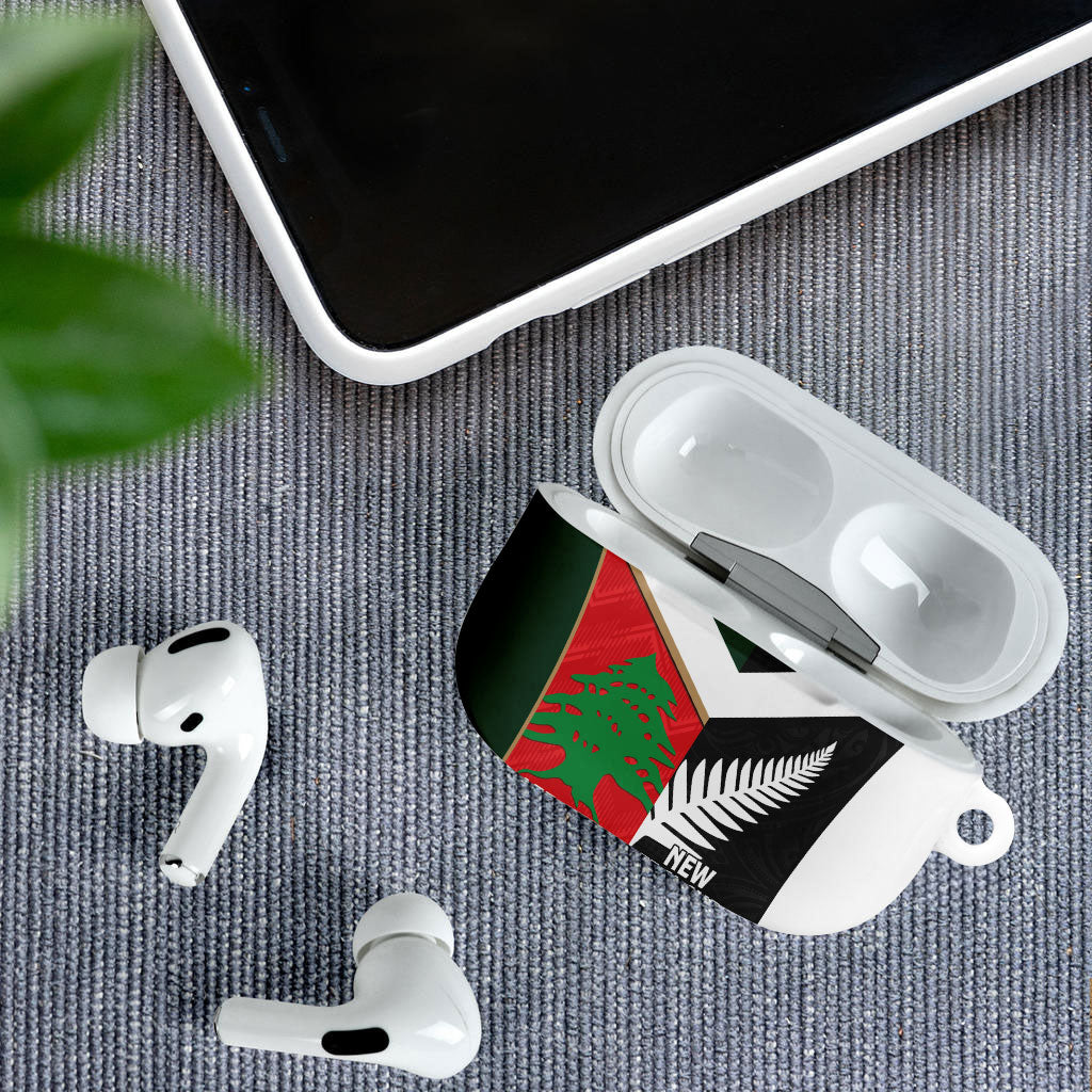 Rugby New Zealand and Lebanon AirPods Case All Black Cedars Together