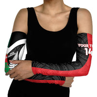 Custom Rugby New Zealand and Lebanon Arm Sleeves All Black Cedars Together