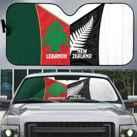 Rugby New Zealand and Lebanon Auto Sun Shade All Black Cedars Together