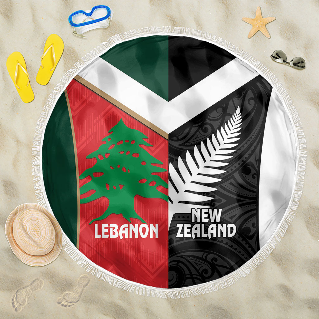 Rugby New Zealand and Lebanon Beach Blanket All Black Cedars Together