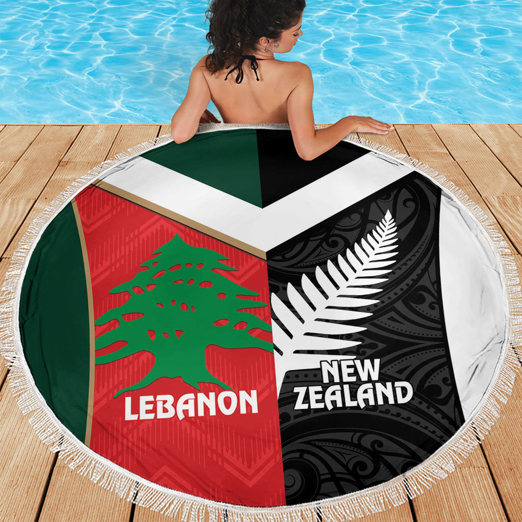 Rugby New Zealand and Lebanon Beach Blanket All Black Cedars Together