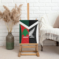 Rugby New Zealand and Lebanon Canvas Wall Art All Black Cedars Together