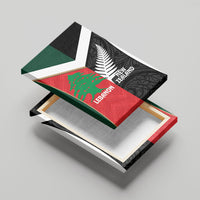 Rugby New Zealand and Lebanon Canvas Wall Art All Black Cedars Together