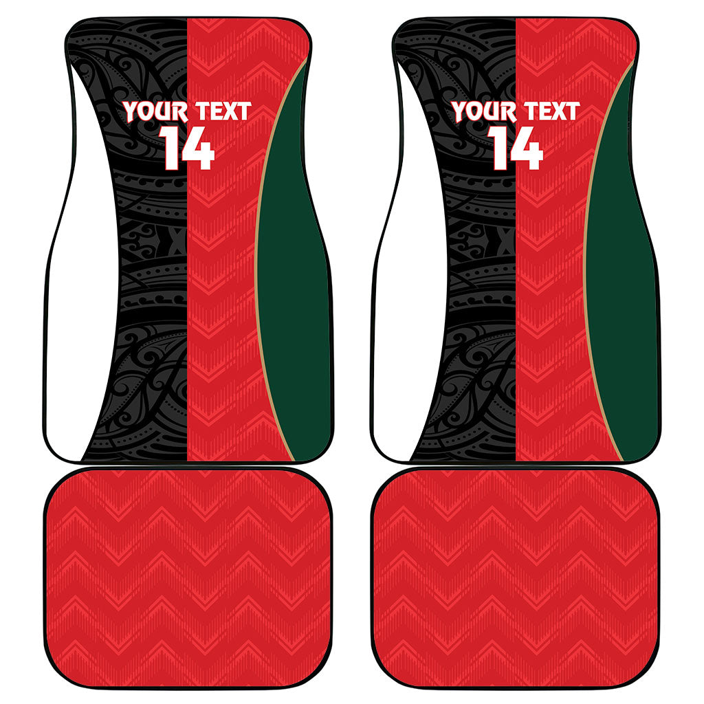 Custom Rugby New Zealand and Lebanon Car Mats All Black Cedars Together