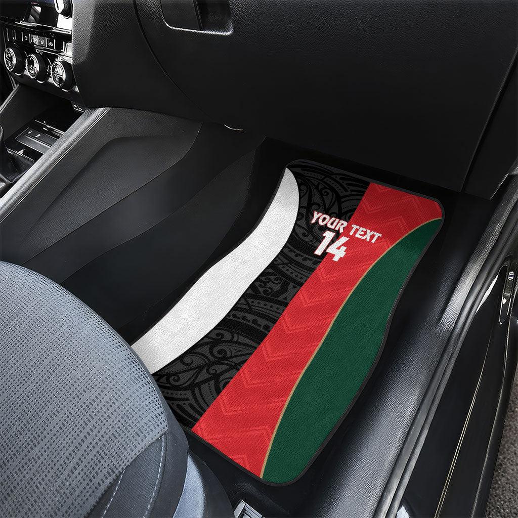 Custom Rugby New Zealand and Lebanon Car Mats All Black Cedars Together